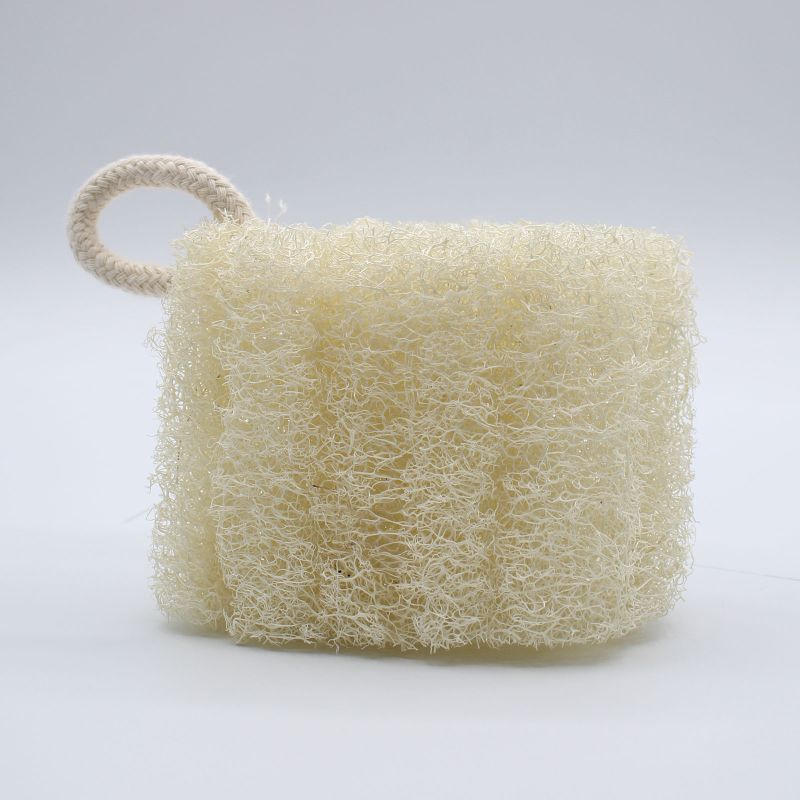 Loofah de Luxe Égyptien avec Ficelle en Coton - Non Compressé - 8-12cm