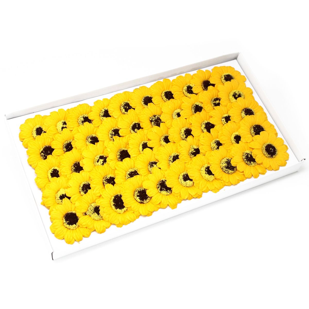 Flor de girassol para artesanato decorativo média - amarela