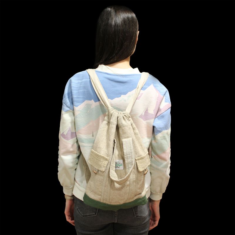 Sac à Dos pour Ordinateur Portable - Chanvre et Coton