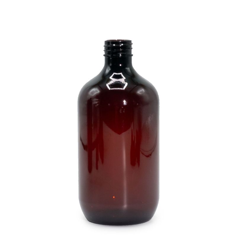 500ml Bärnstensfärgad Boston-flaska - Utan Lock