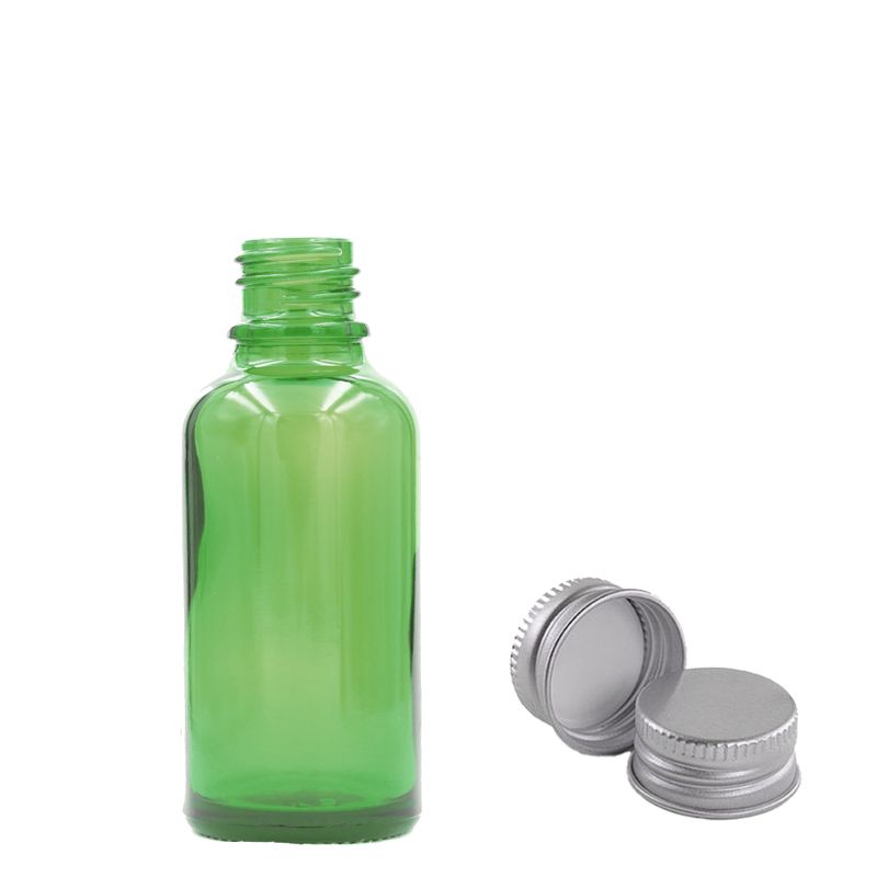10ml Zelená Skleněná Lahvička - Bez Uzávěru
