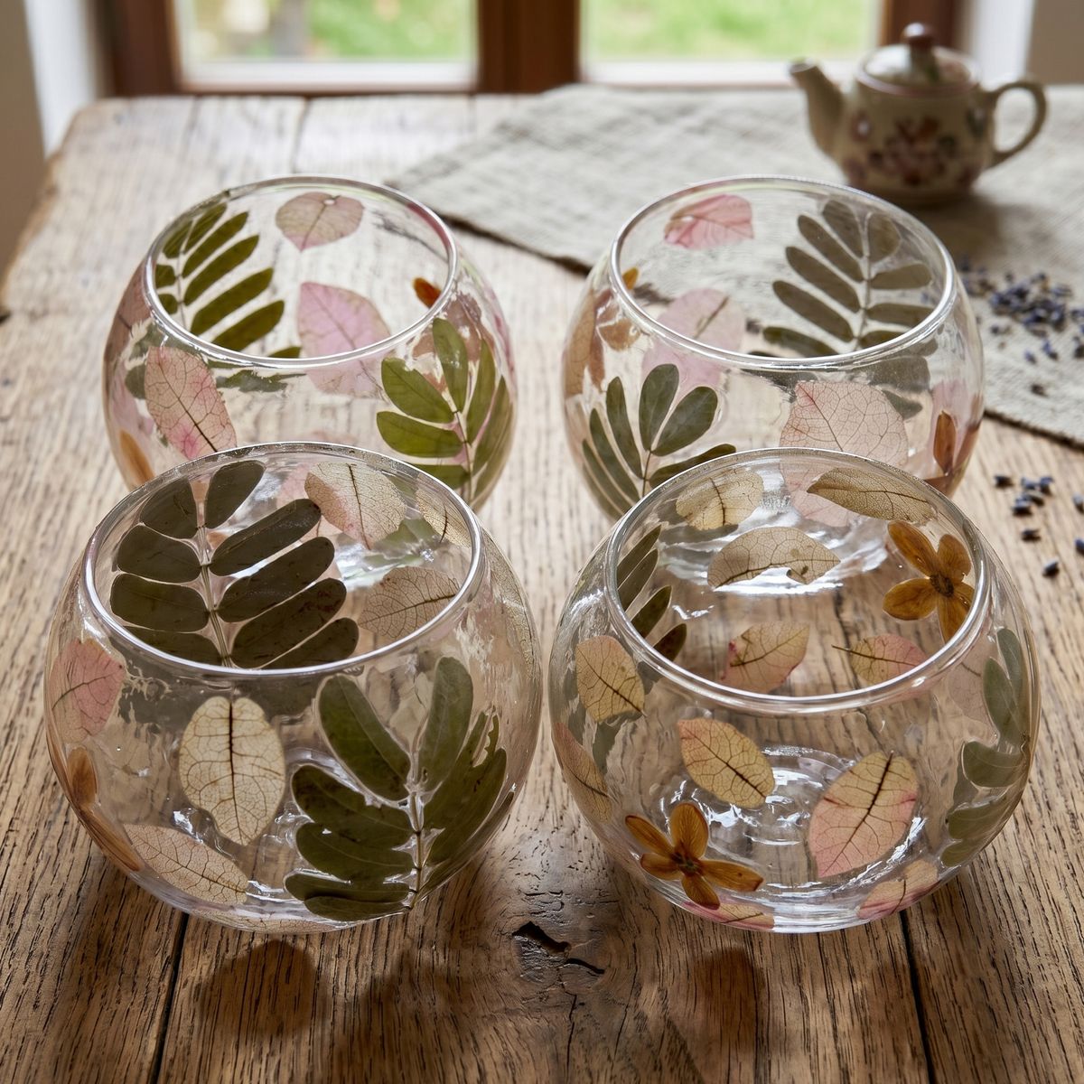 Natural Floral Glass