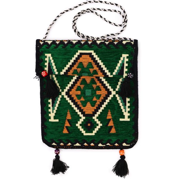 Bolso Kilim Verde Esmeralda