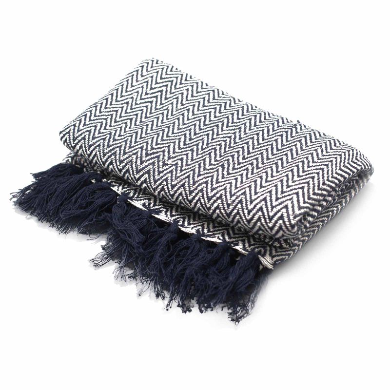 Boho Komfort Přehoz 125x150cm - Námořnický ZigZag