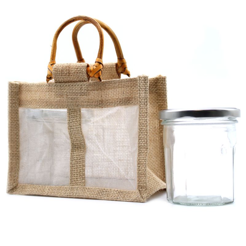 Paniers en Jute et Coton - 2 Fenêtres - Naturel