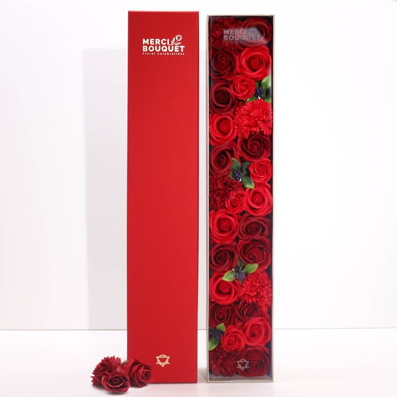 Boîte Extra Longue - Roses Rouge Classiques
