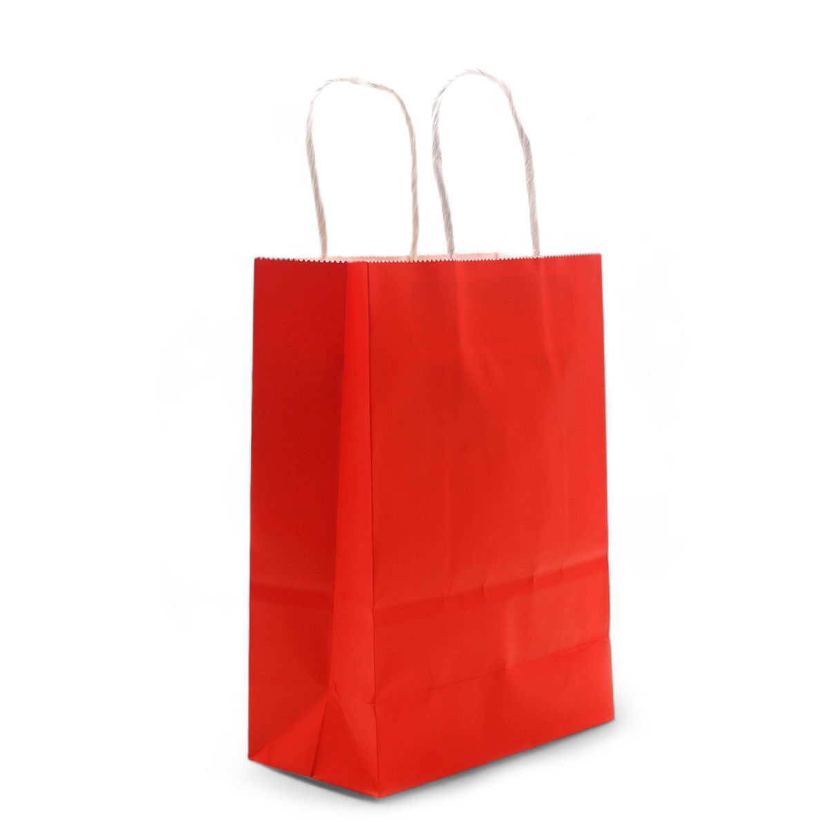 Saco de papel com alça (16x22x8 cm) - Vermelho (130 g)