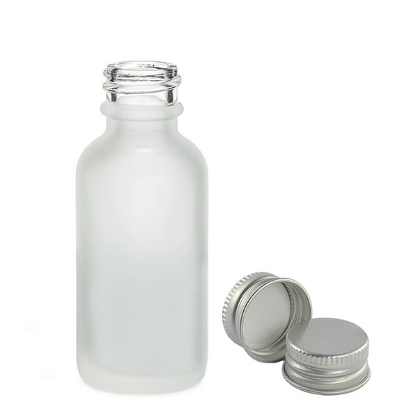 Mat Bijela Staklena Bočica s Aluminijskim Čepom 50ml