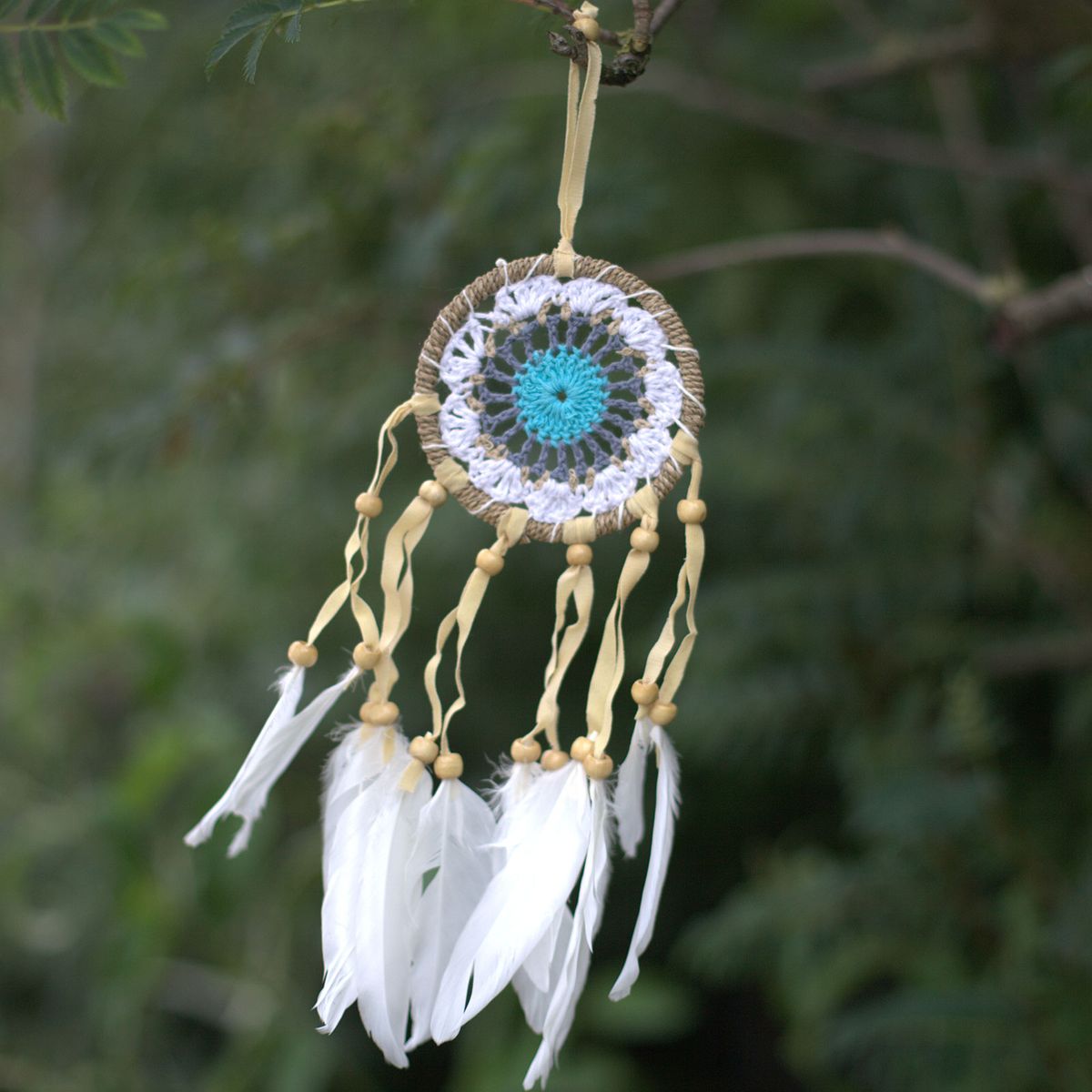 Apanha-sonhos-Macramé Azul 9 cm (Cores Sortidas)