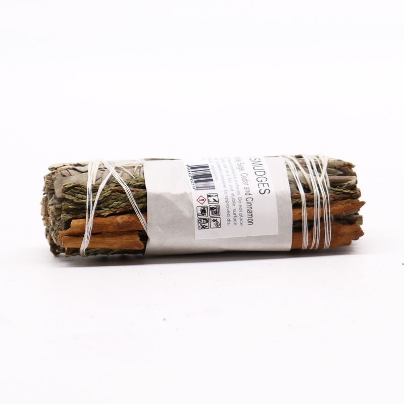 Batonnets de Sauge avec Emballage Kraft - Sauge Blanche, Cèdre et Cannelle
