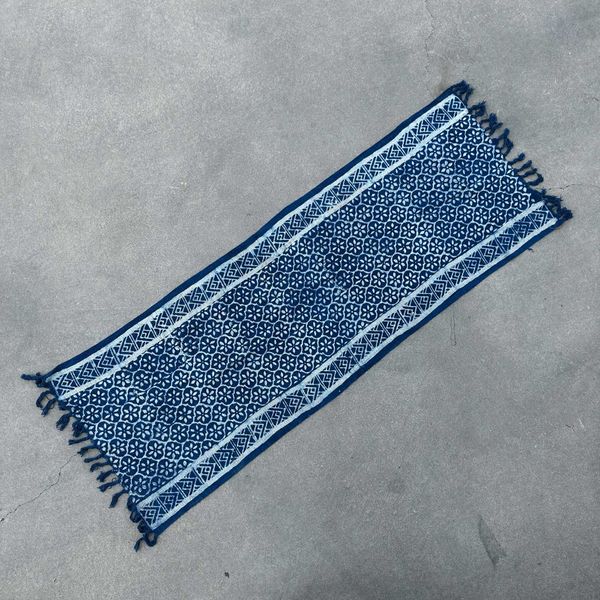 Ръчно изработена индиго пътека - 170x60 см - Madjid Tiles