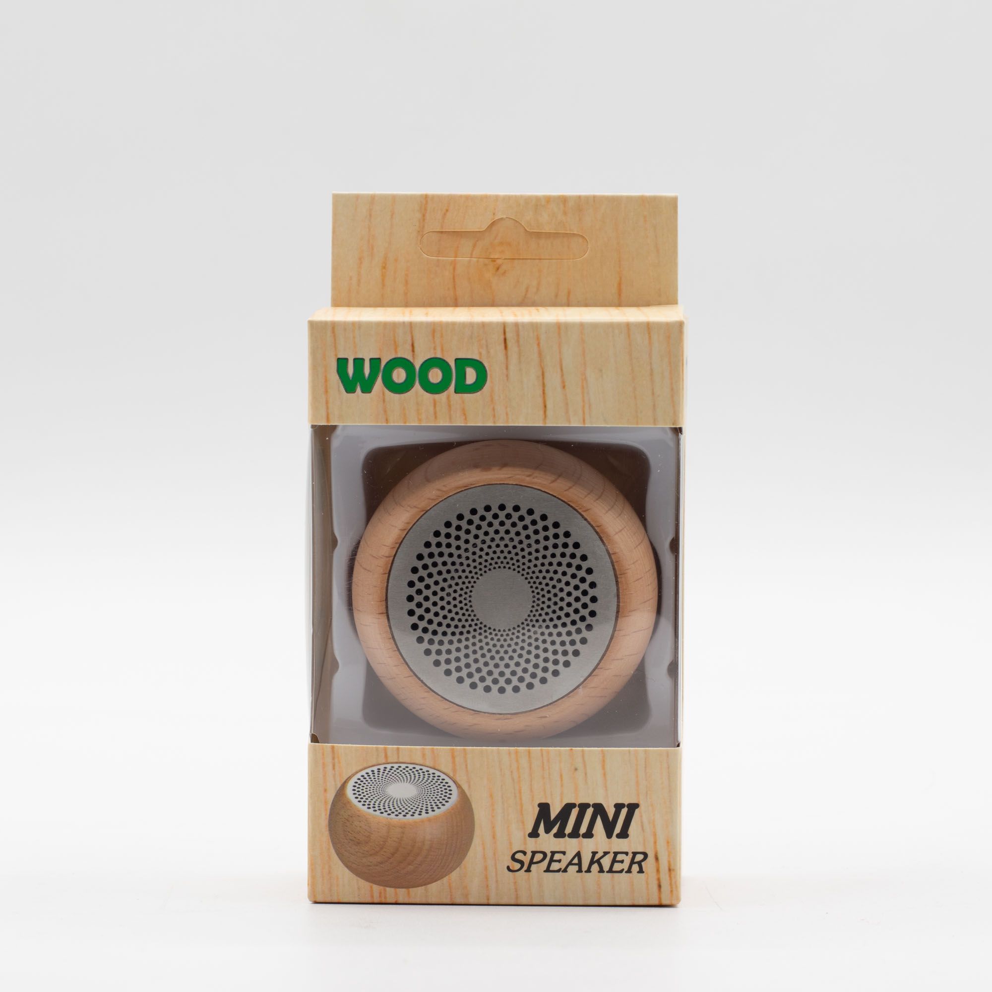 Mini altavoz de madera con Efecto Mandela
