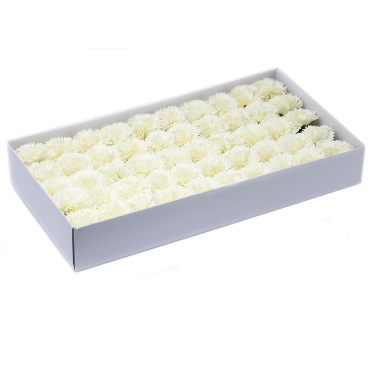 Flor de Sabão para Artesanato - Cravos - Creme