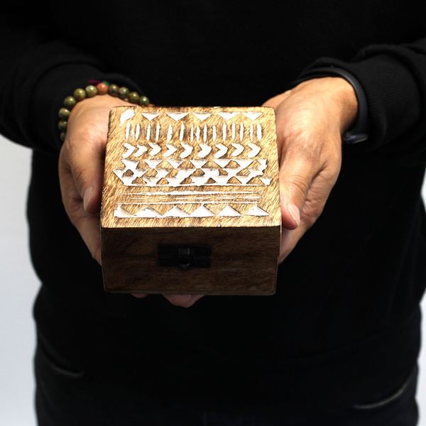 Boite en Bois Blanchi - Grand - Design Slave