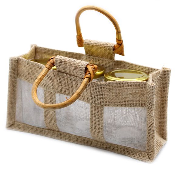 Paniers en Jute et Coton - 3 Fenêtres - Naturel