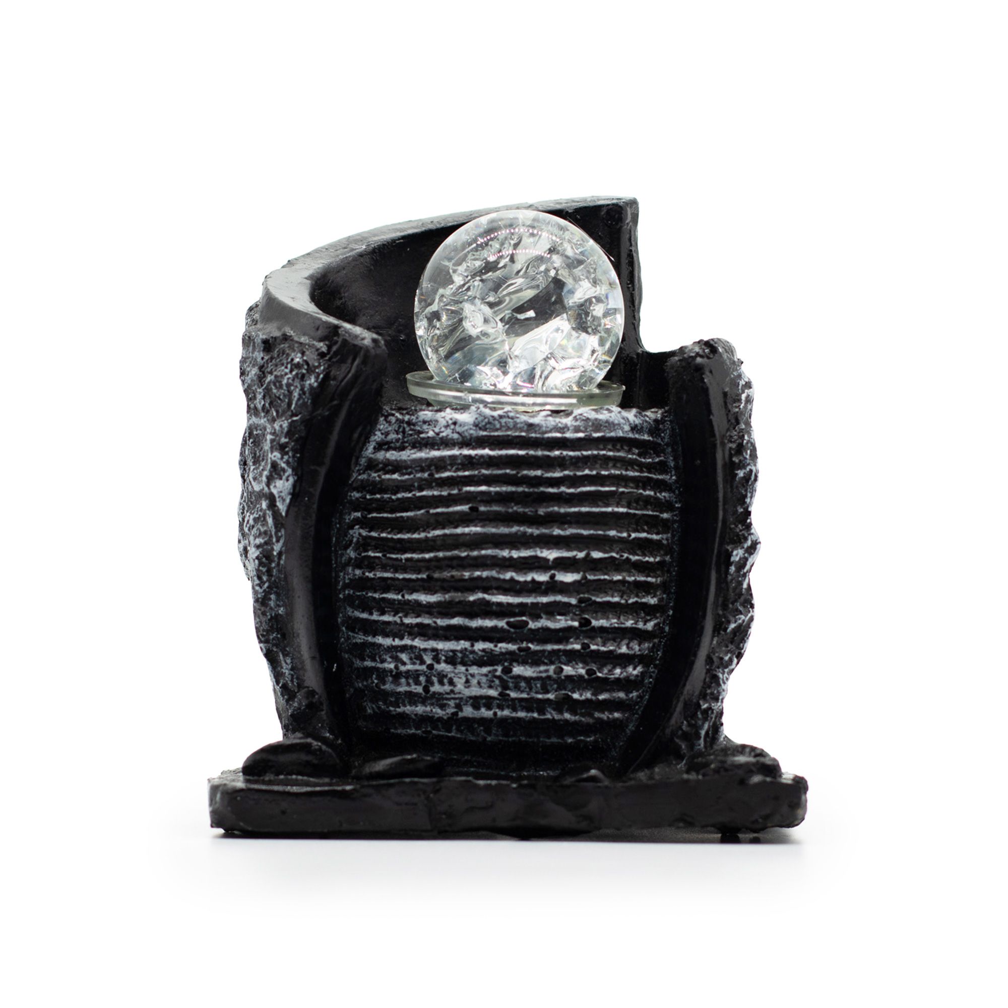 Tabletop Water Feature Stone-Effect Charcoal - 15x13x20cm