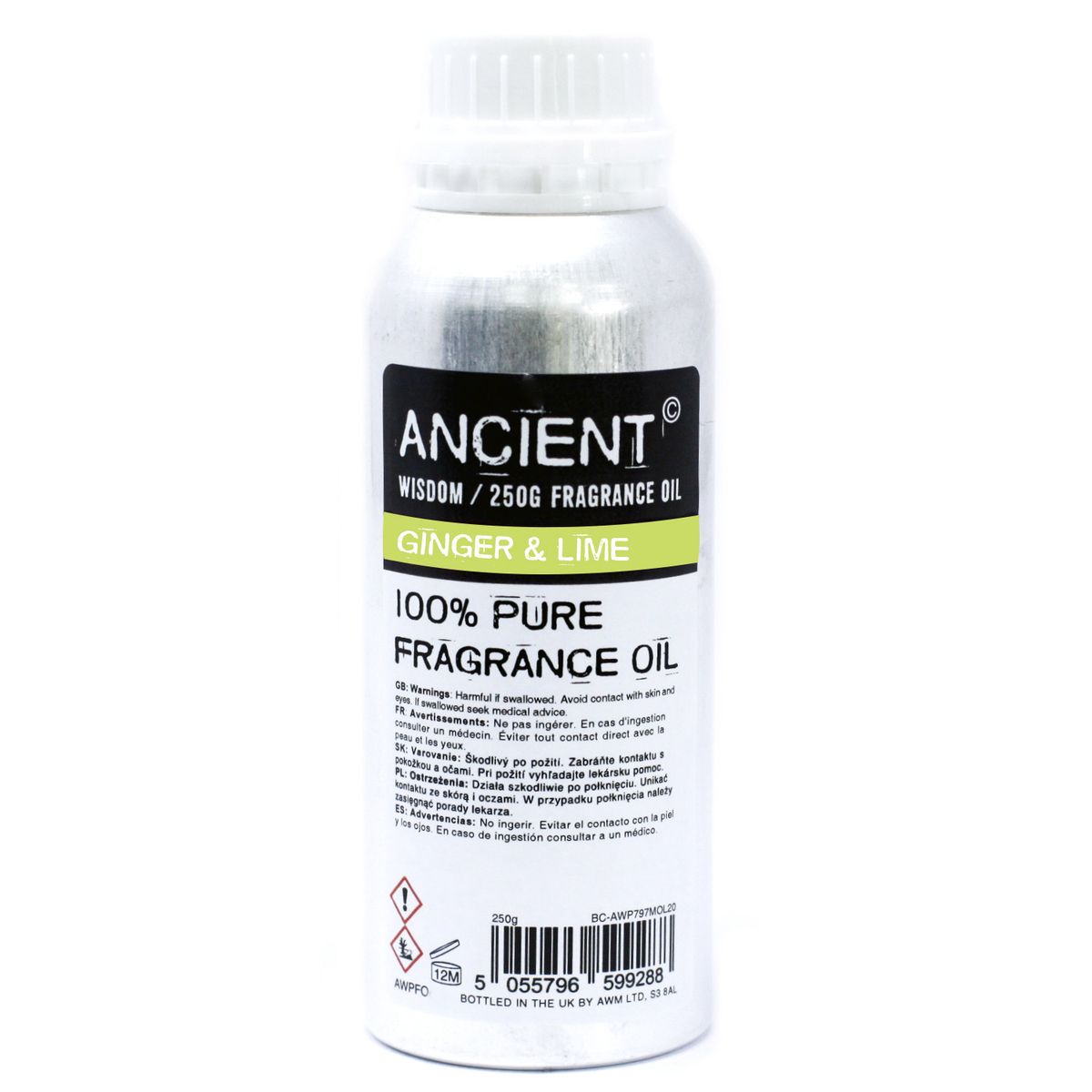 Óleos perfumados 250 g - Gengibre e lima