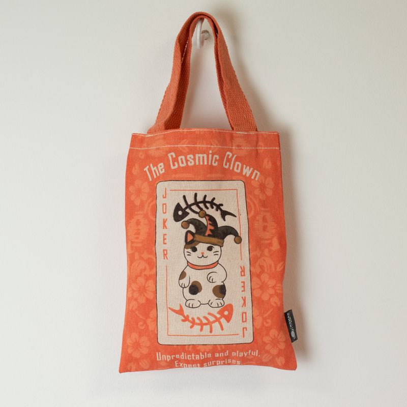 Iconic Mini Gift Tote Bag - Maneki Neko (4 assorted designs) - (24x18cm) - Natural 4oz