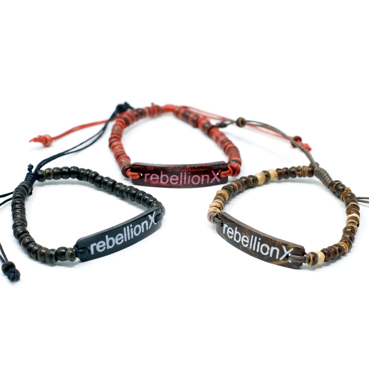 Pulseiras com slogan de coco - Rebelión X