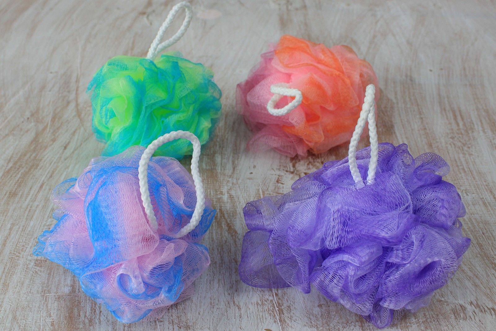 Esponja de banho - Bastante colorida, 4 variedades, 40 g