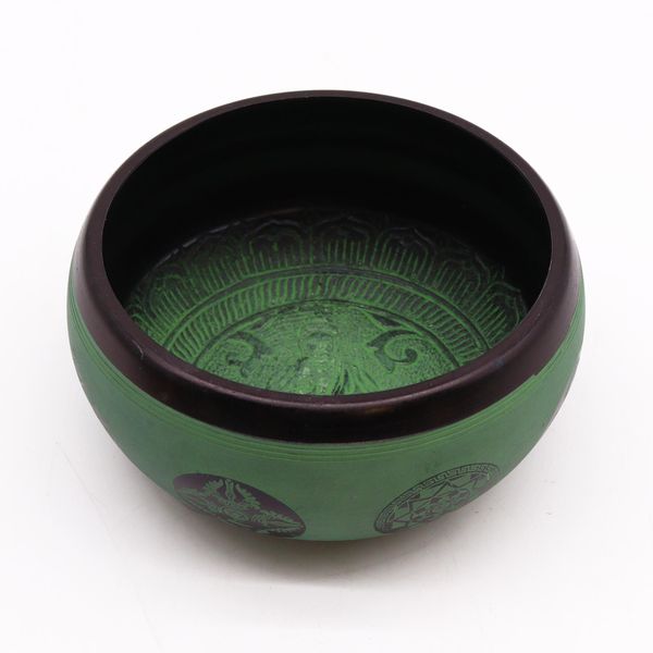 Vas Cântător din Pulbere de Pământ - Mandala Buddha - 16cm