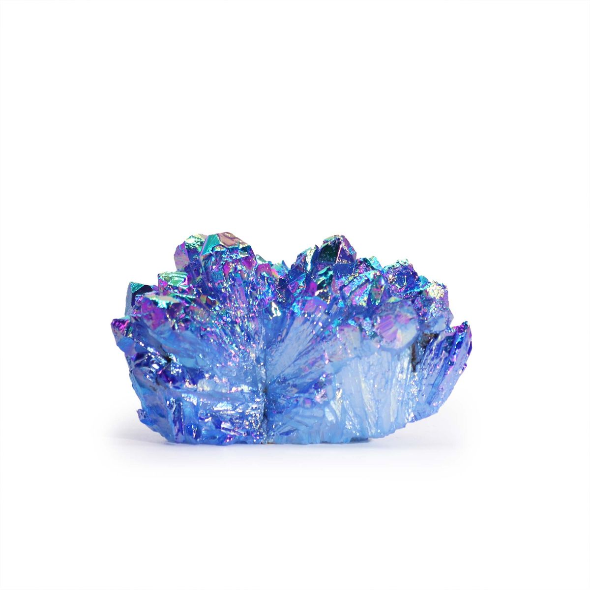 Quartzo Natural Melhorado Médio - Quartzo Aura Aqua Halo (aprox. 100-150 g, 7-10 cm)