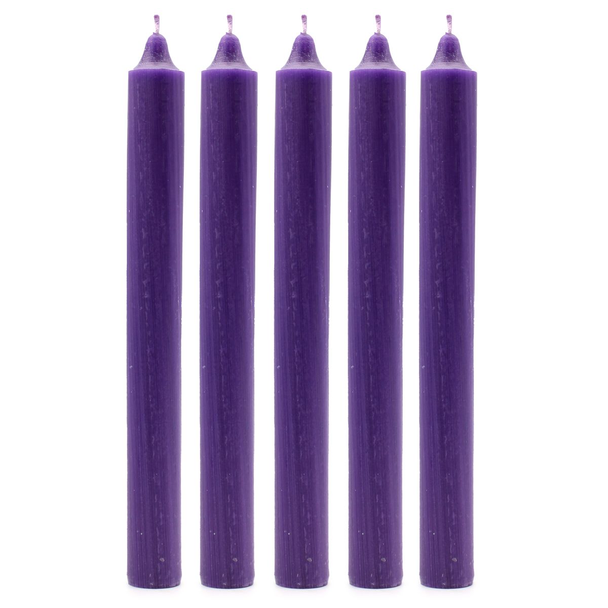 Velas a granel de cor sólida - Roxo rústico - Embalagem de 10