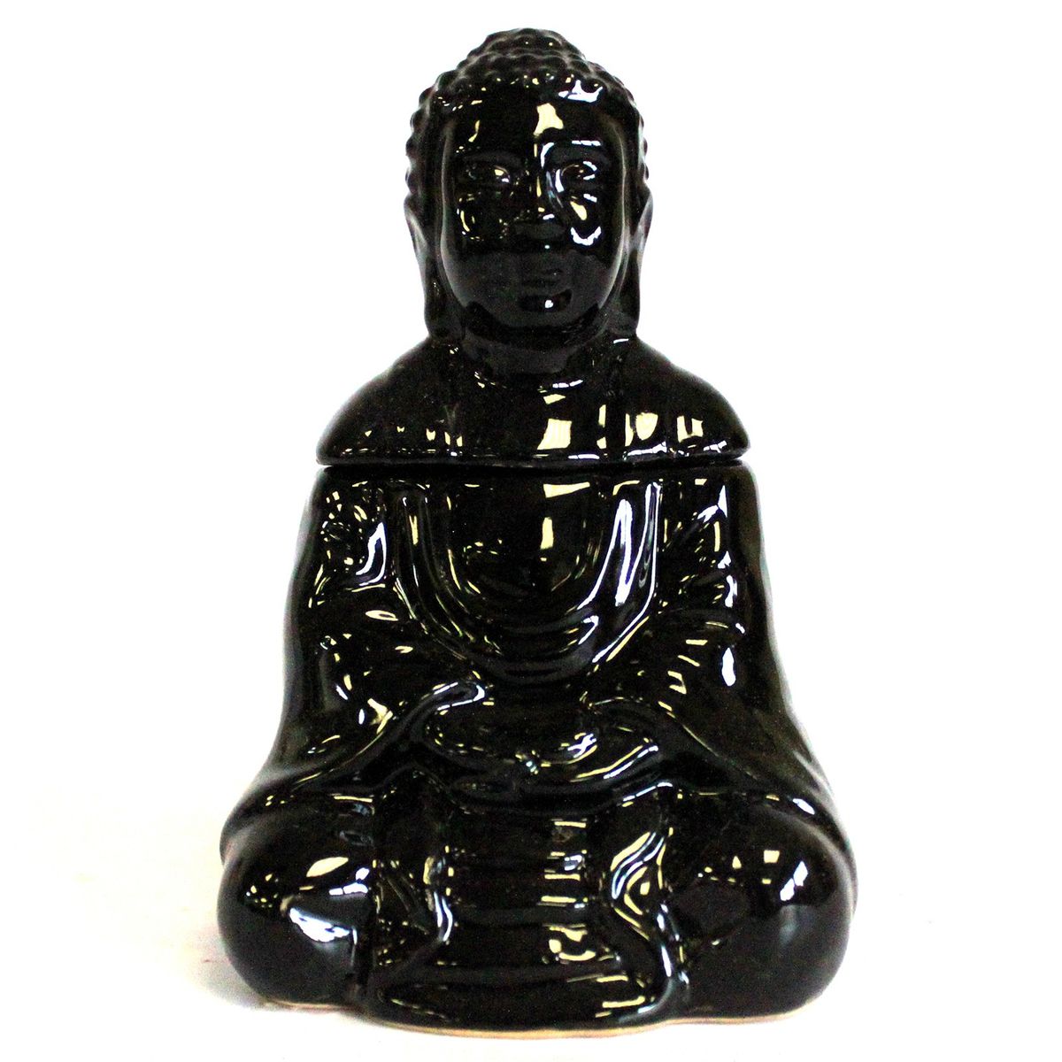 Queimador de óleo Buda sentado - Preto