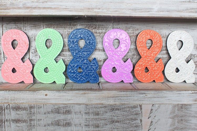 Symbole multi couleurs - Couleurs assorties -Symbole "&"  - 15cm