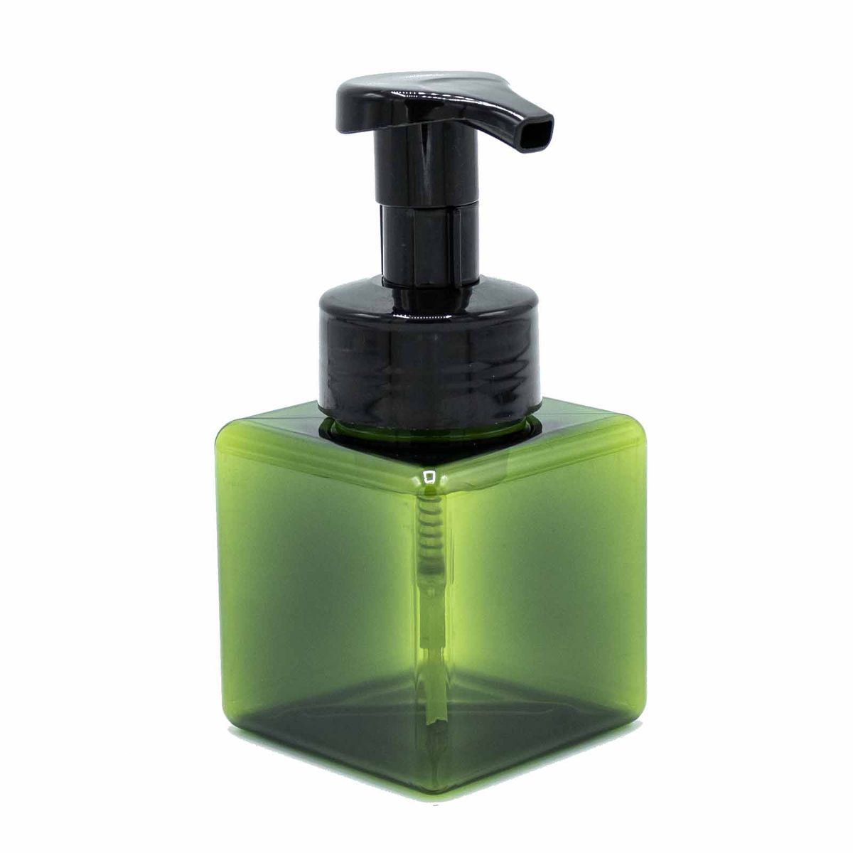 Frasco dispensador de espuma reutilizável em formato agachado - 250 ml