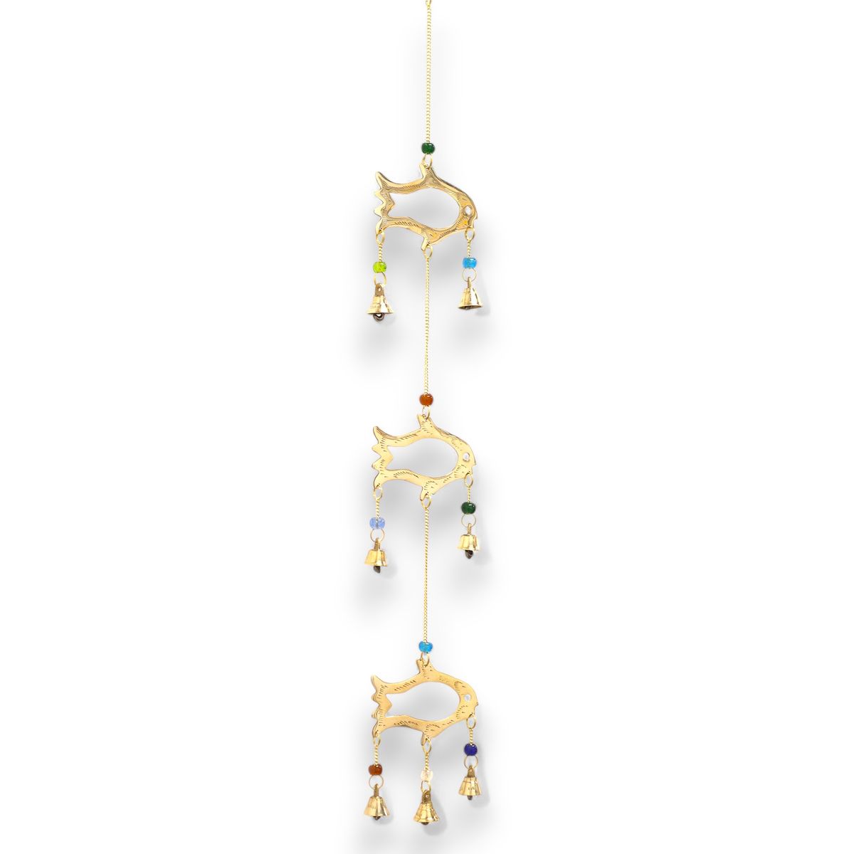 Sinos indianos - Peixe - 7 sinos - 8,5x54 cm