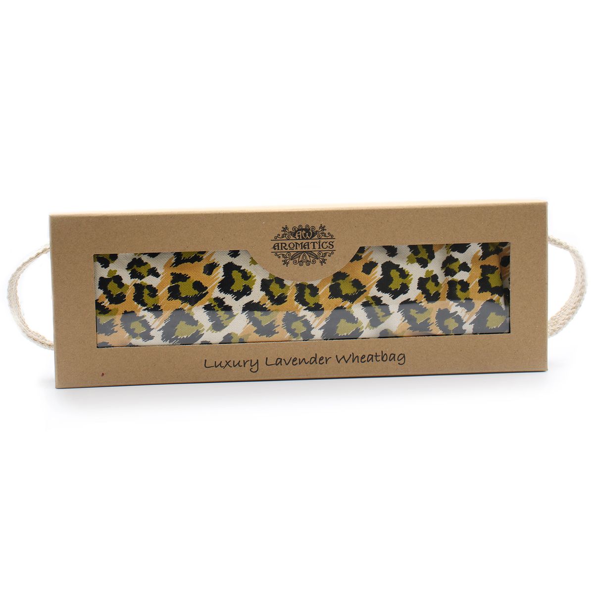 Saco de trigo com lavanda em caixa de presente - Leopardo noturno