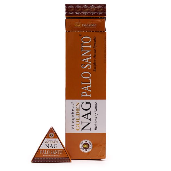 Conos de Incienso Jumbo Nag Dorado - Palo Santo Reflujo 42g