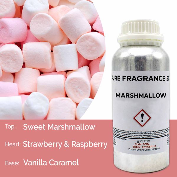 Óleo de fragrância puro de marshmallow - 500 ml