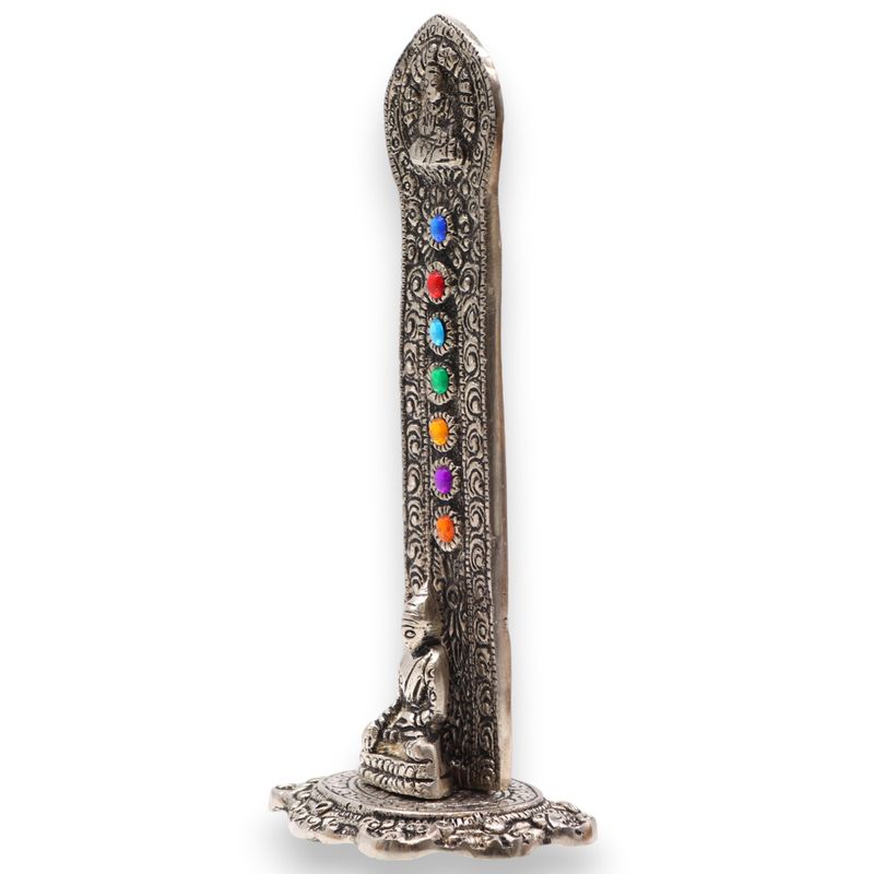 Porte-encens Bouddha tour des 7 chakras 16x6x7cm