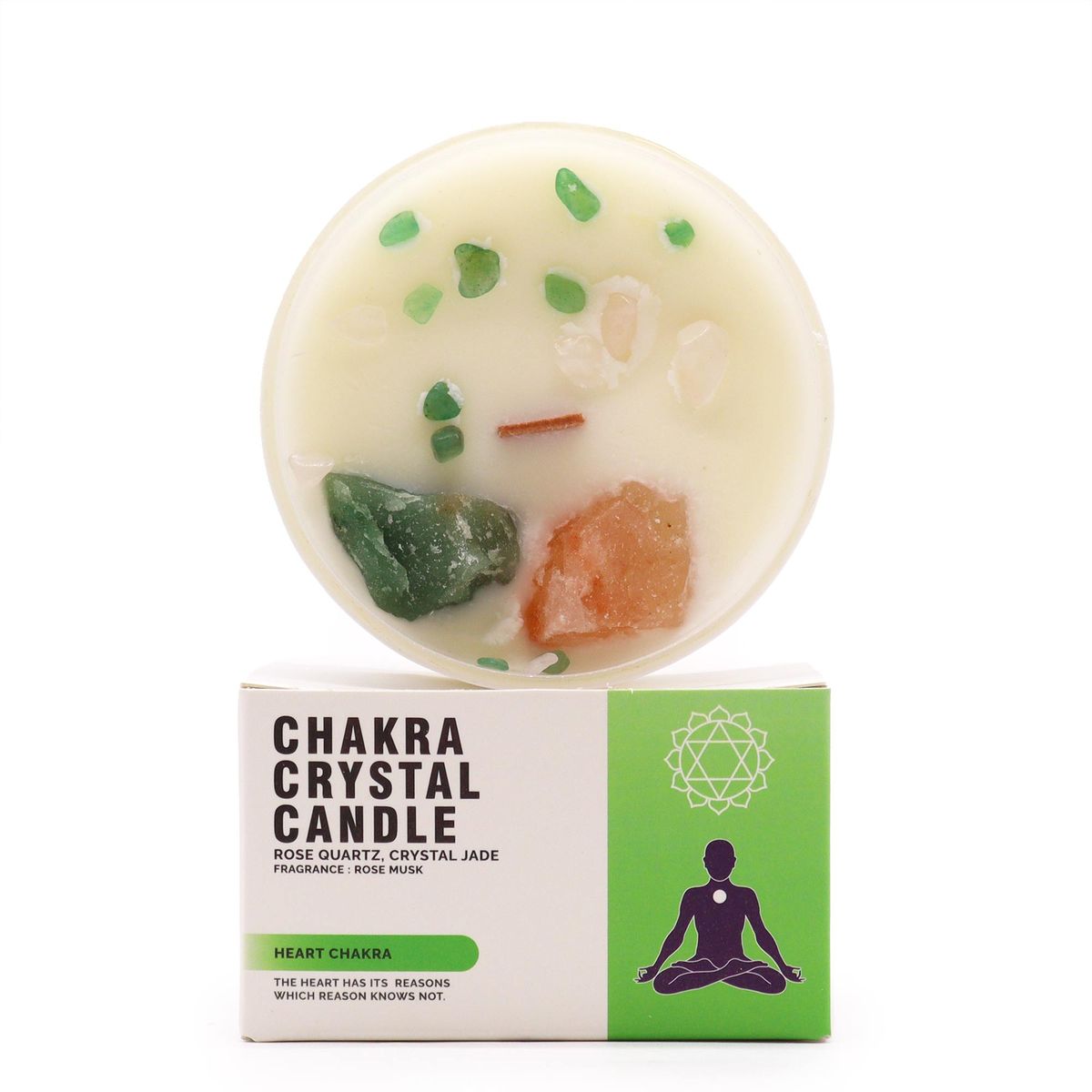 Velas de Cristal dos Chakras - Chakra do Coração