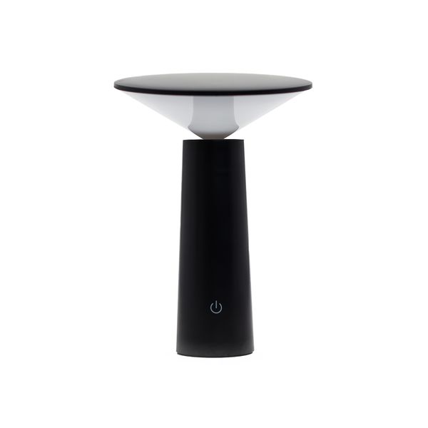 Candeeiro de Mesa Tátil - Cogumelo Preto - Ajustável - USB (C) - Recarregável