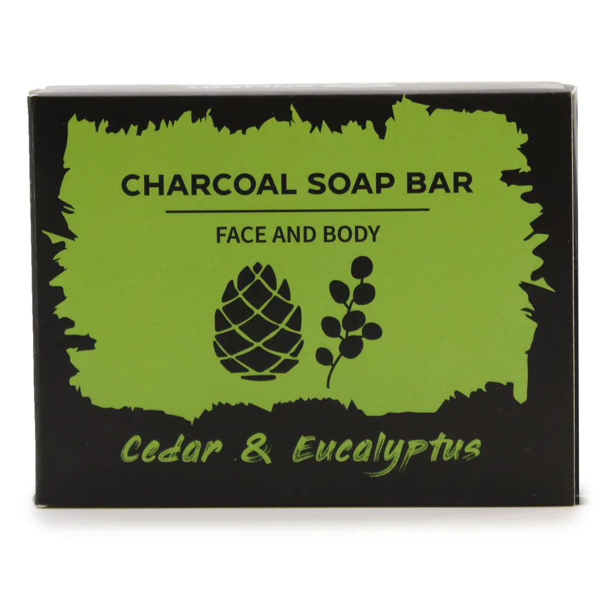Charcoal Soap 85g - Eucalyptus & Cedarwood — Soap · GlowDuty apothecary