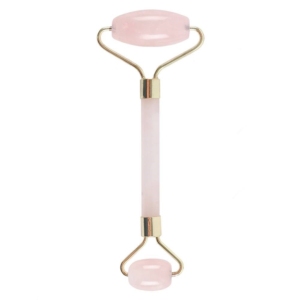 Rolo de pedras preciosas pro rosto - Quartzo rosa