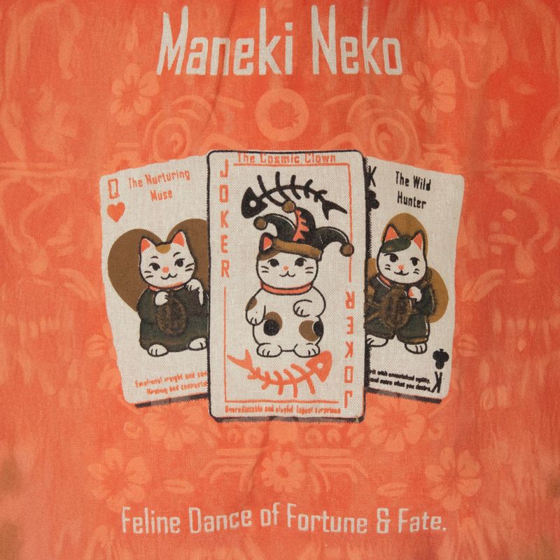 Iconic Mini Gift Tote Bag - Maneki Neko (4 assorted designs) - (24x18cm) - Natural 4oz