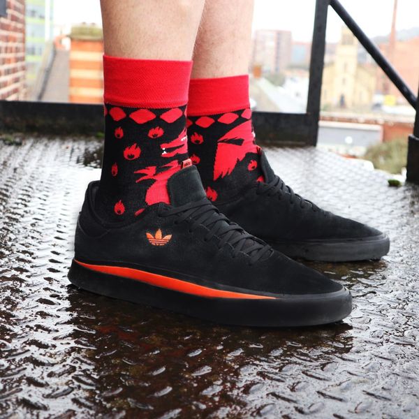Hop Hare Bamboo Socks M/L - Red Dragons