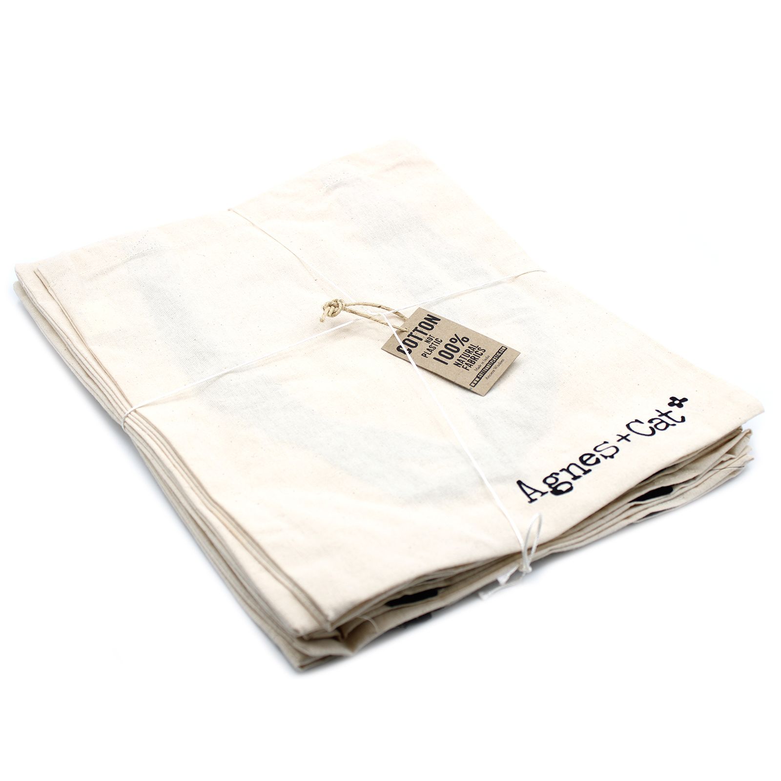 Agnes + Cat Pamučna Torba 6oz - 35x30 cm - Prirodna