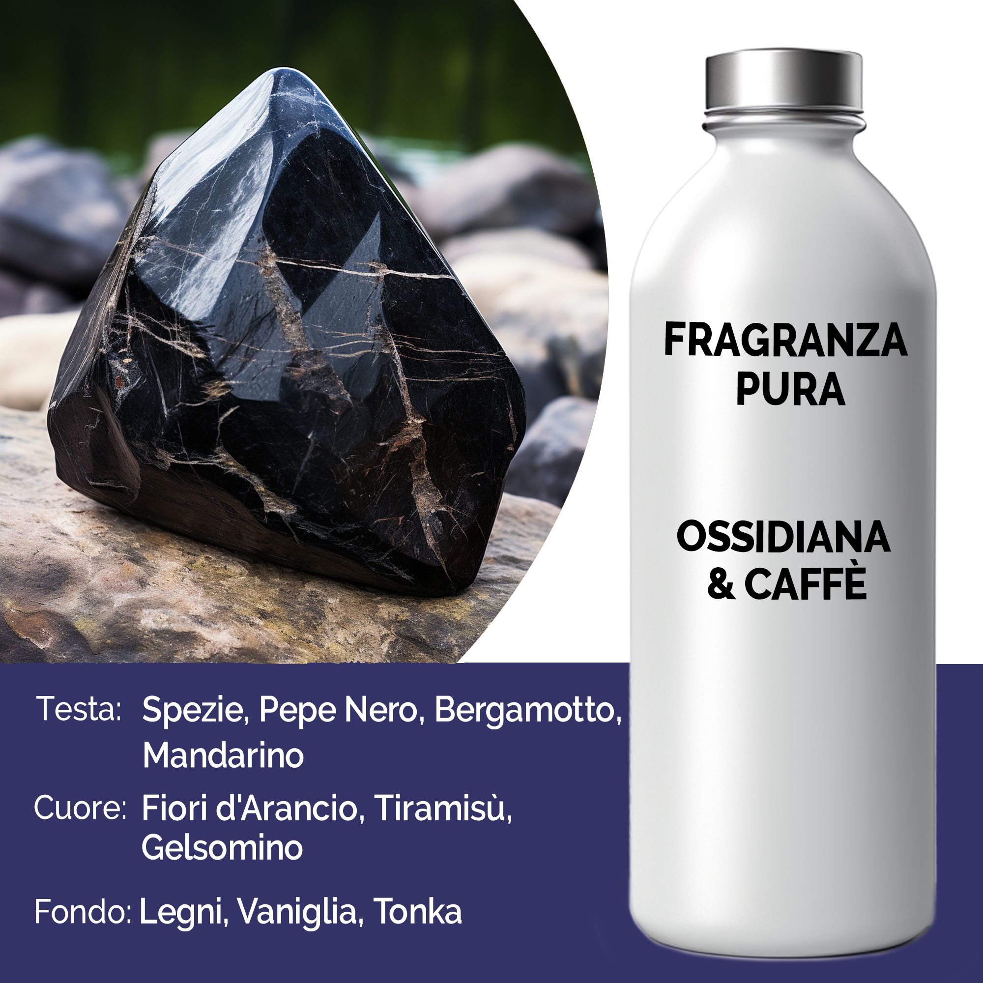 Fragranza Pura 500g - Ossidiana & Caffè