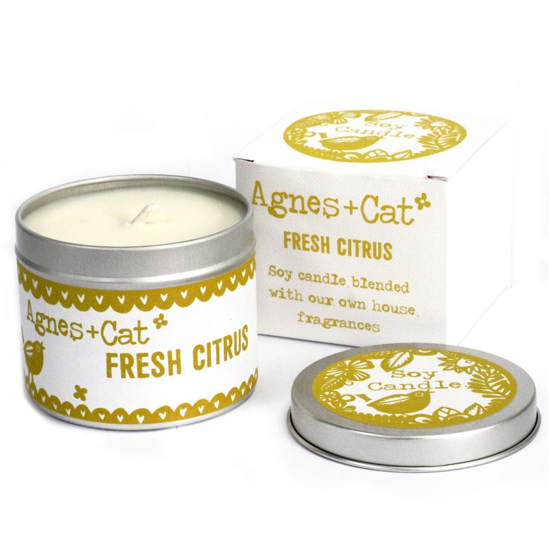 Fresh Citrus Soy Wax Tin Candle (200ml)