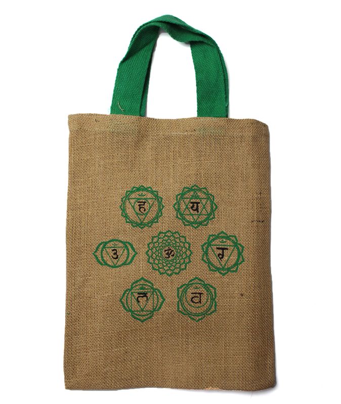 Sac à Main en Jute - 5 Motifs Mystiques Assortis