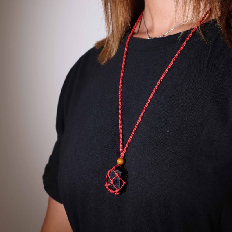 Collier à cordon pour pierre précieuse 45 cm/18 pouces - Rouge