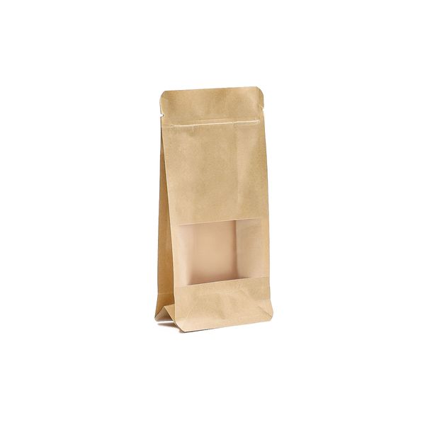 Sacos Kraft com Janela Squat 10x20 cm
