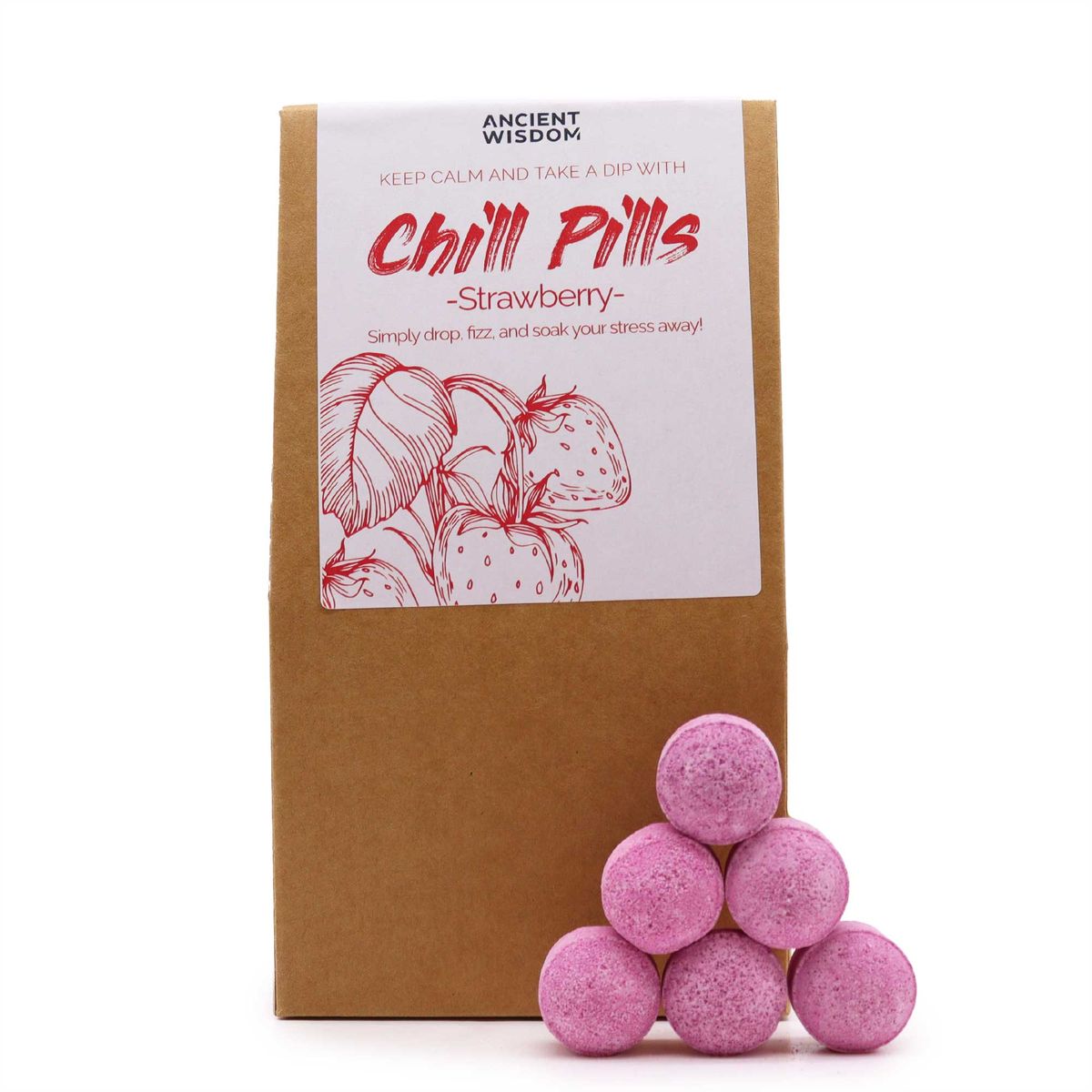 Embalagem de presente Chill Pills 350 g - Morango
