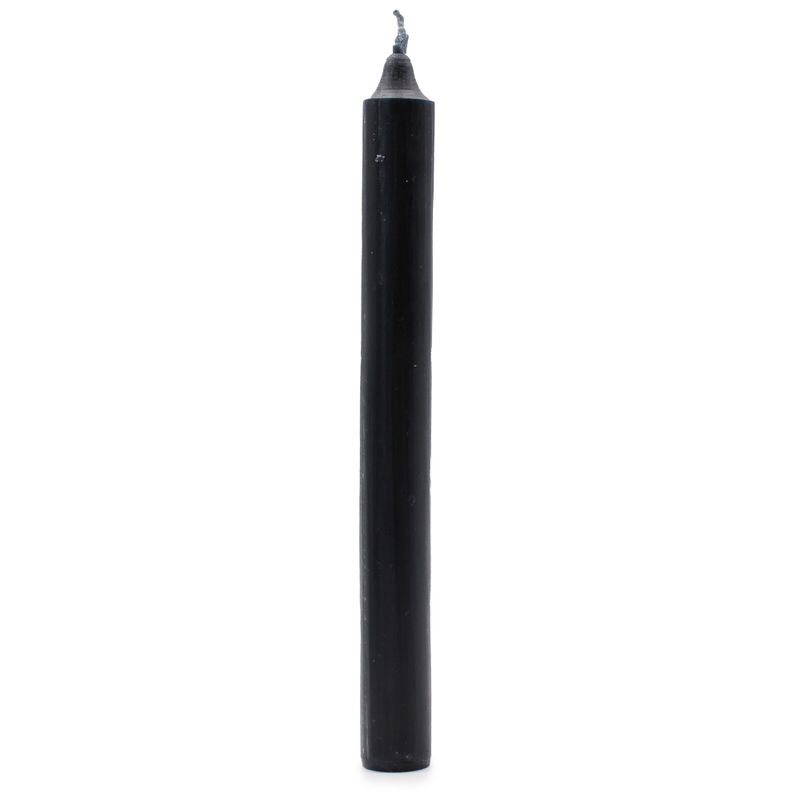 Bulk Solid Colour Dinner Candles - Rustic Black - Pack of 100