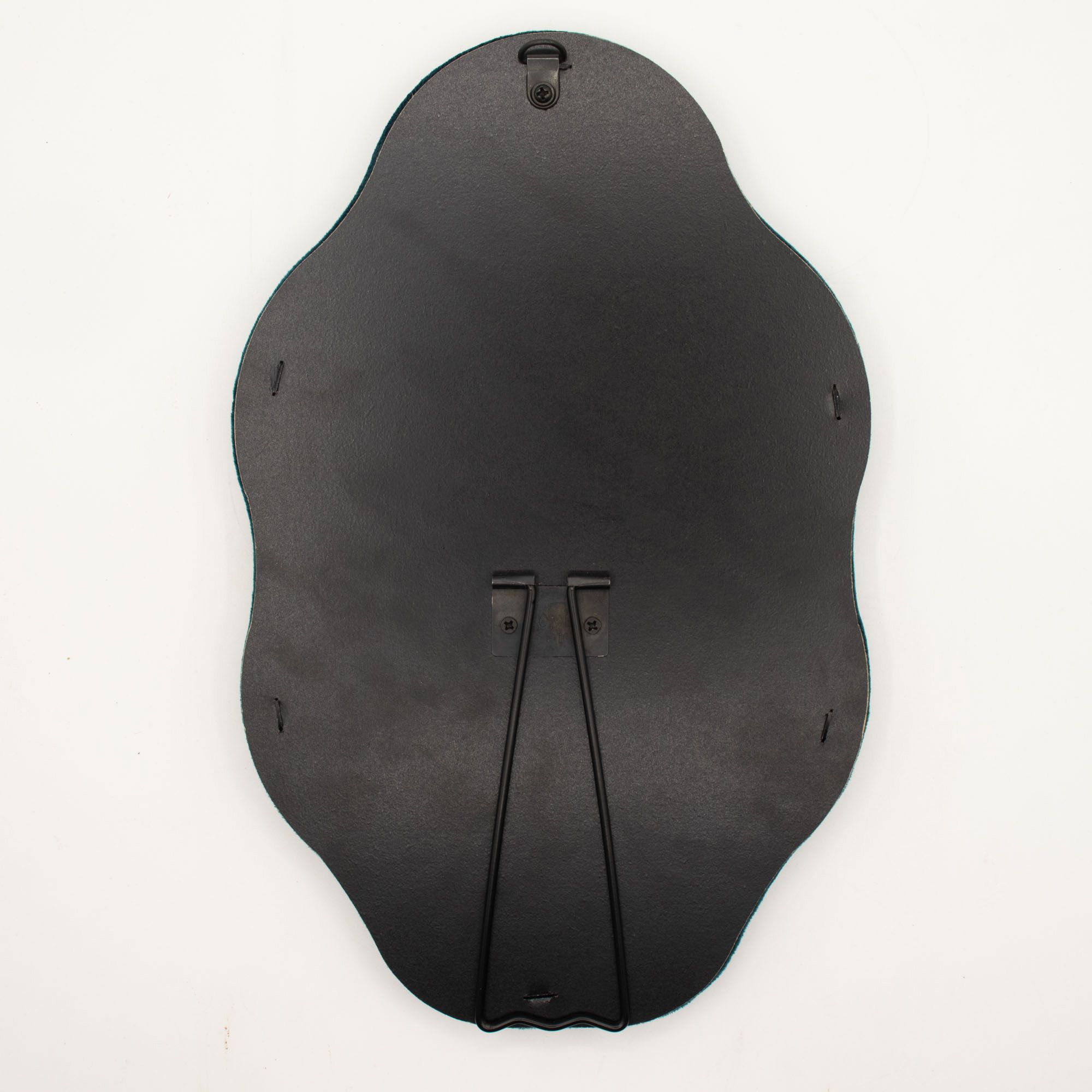 Espelho Macio Ondulado - Pedra Oval - Teal Real